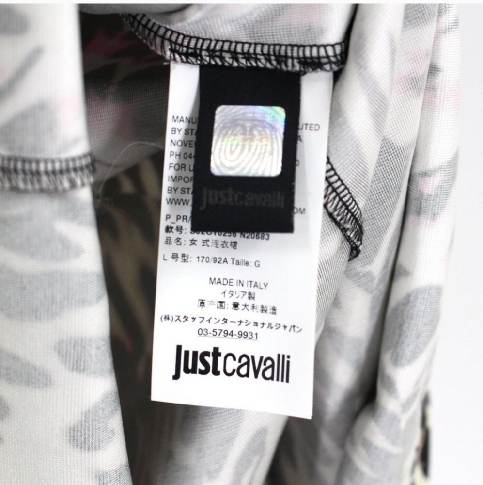 🎉🎈HOST PICK!🎈Just Cavalli GORGEOUS digital Slinky Midi Dress Large/m NEW - Picture 8 of 16